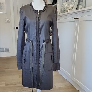 Eli Tahari Olive Green Long Utility Jacket/dress